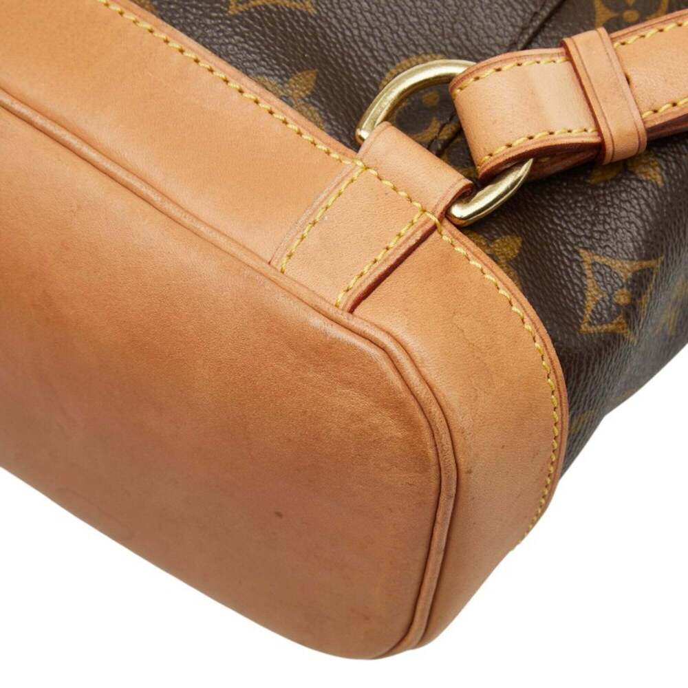 LOUIS VUITTON Brown Monogram Leather Backpack - Picture 6 of 12